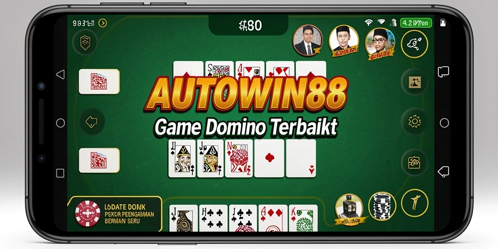 Tampilan gameplay domino yang menarik dan seru.