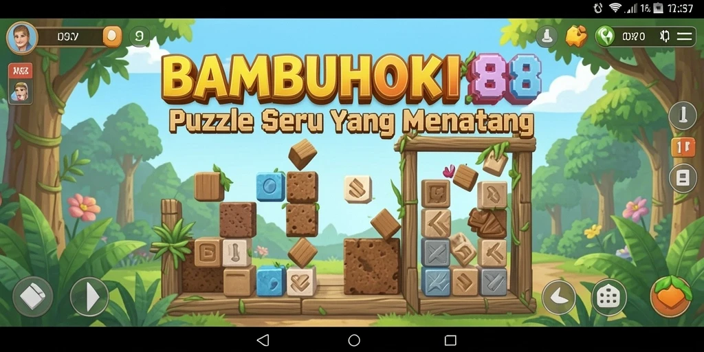 Tampilan gameplay BAMBUHOKI88 menghadirkan keseruan teka-teki yang colorful.