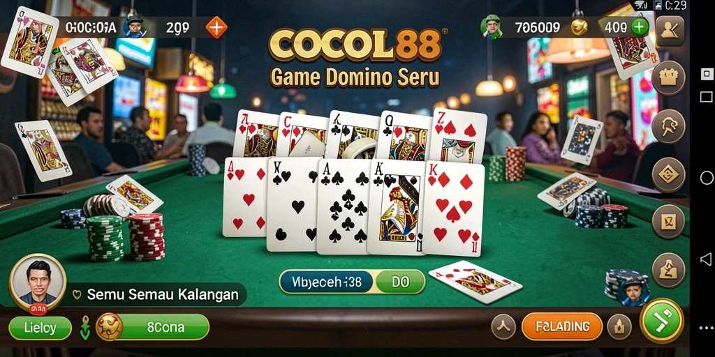 Tampilan gameplay seru dalam COCOL88, permainan Domino yang mengasyikkan.
