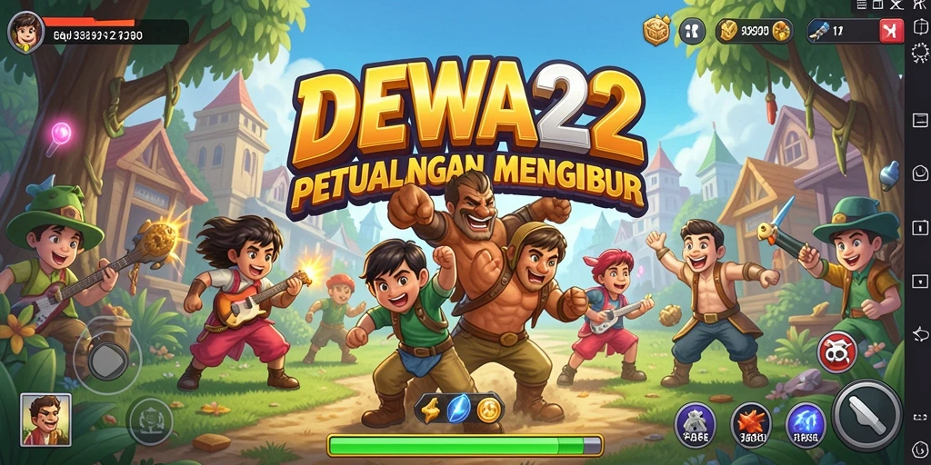 Gameplay seru DEWA22 dengan grafis yang menakjubkan.