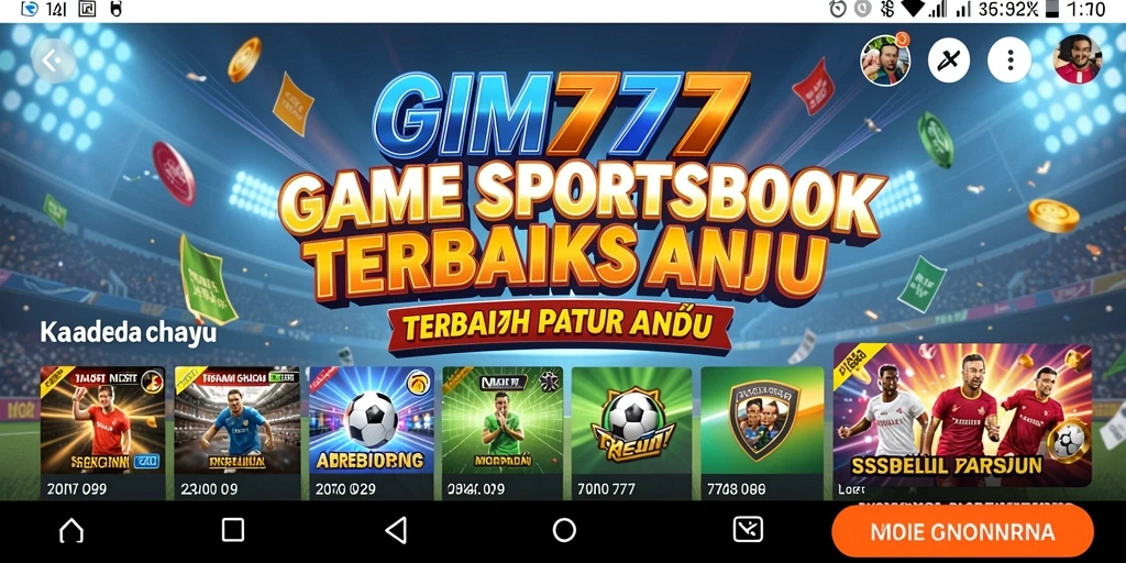Screenshot GIM777 menunjukkan fitur dengan tampilan yang menarik dan informatif.
