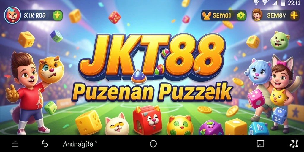 Tampilan gameplay JKT88 yang menarik dan penuh warna saat menyelesaikan puzzle.