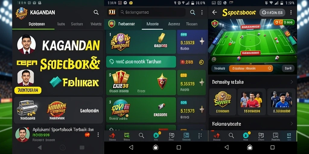 Tampilan gameplay KAGANDAN yang menampilkan berbagai opsi taruhan olahraga.