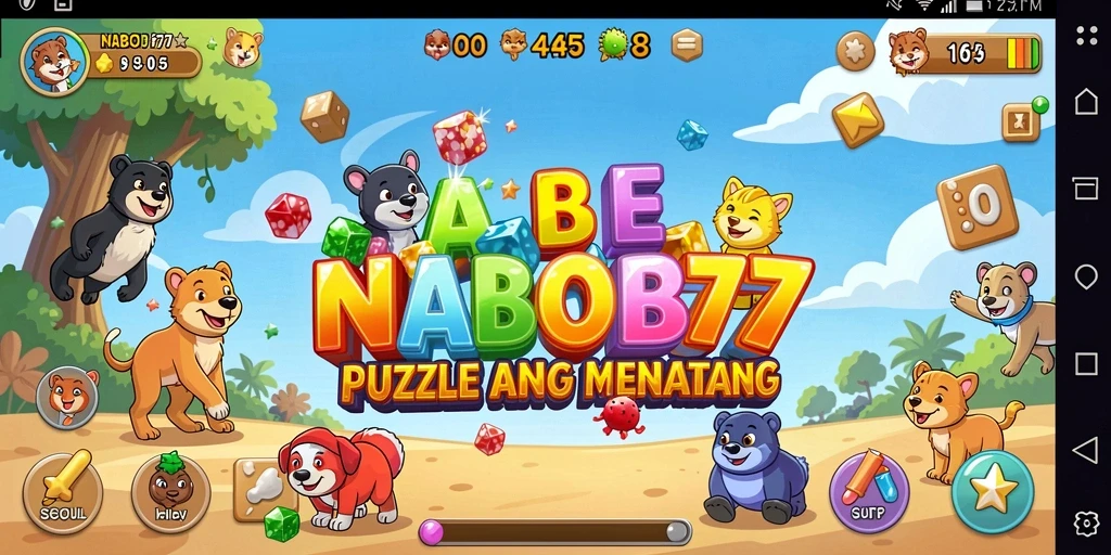 Tampilan menarik dalam gameplay NABOB77 Puzzle.