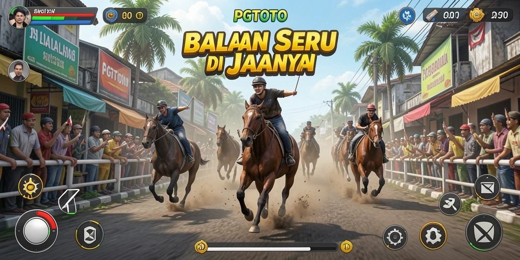Screenshot gameplay PGTOTO menampilkan balapan seru di jalan dengan mobil cepat.