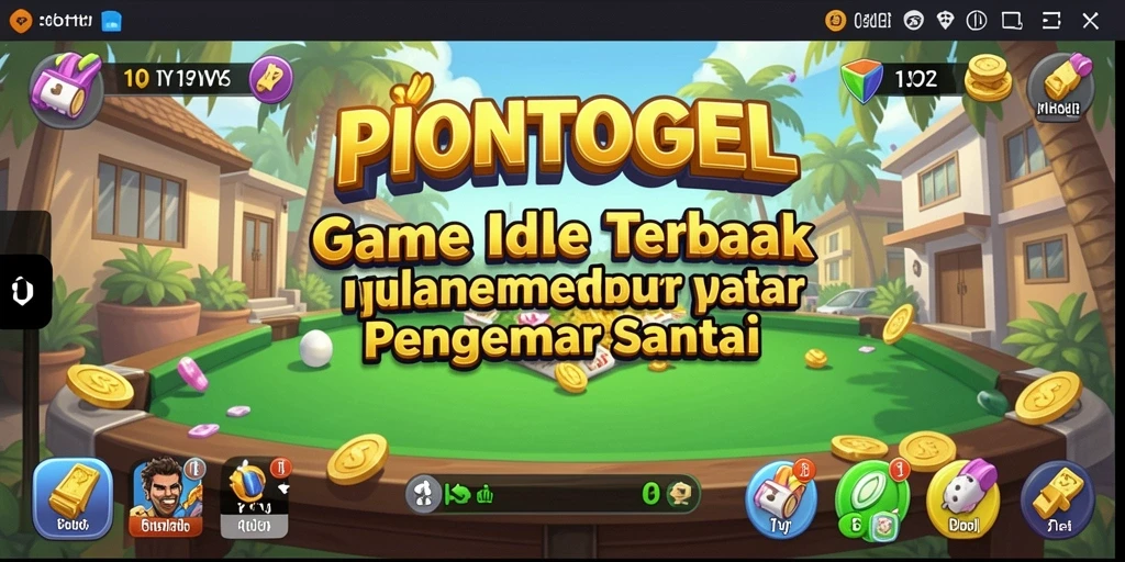 Tampilan gameplay PIONTOGEL yang menonjolkan kemajuan Idle.