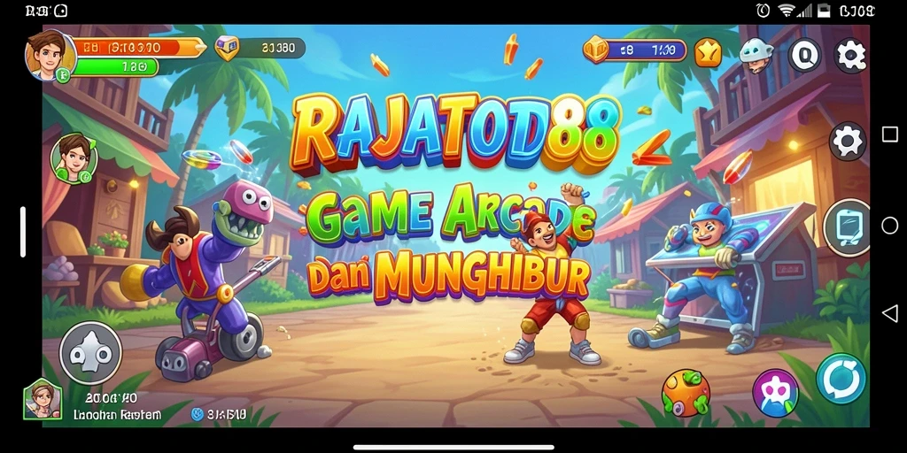 Skrinsut gameplay menampilkan aksi seru dalam game Arcade RAJATOTO88.