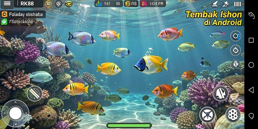 Tampilan gameplay Tembak Ikan yang seru dan mengasyikkan.
