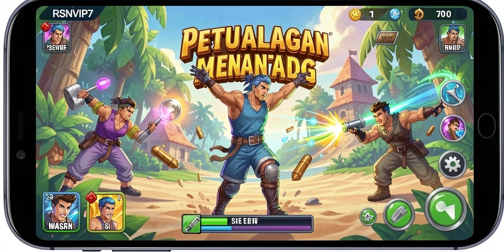 Tampilan gameplay RSNVIP7 yang seru dan menantang di level berbeda.