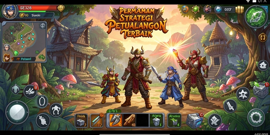 Tangkapan layar permainan SE328 menampilkan aksi pertempuran yang seru dan strategis.