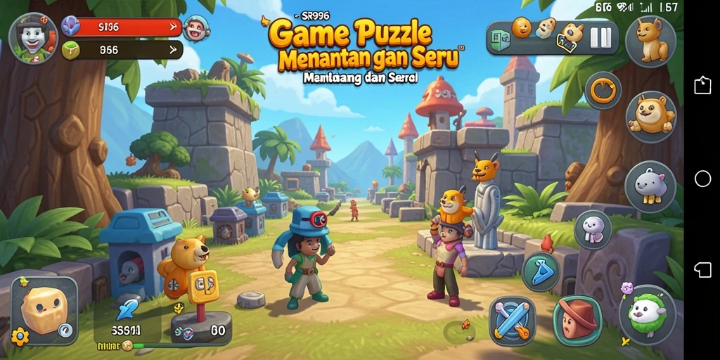 Screenshot gameplay SR996 menampilkan tantangan puzzle yang menarik.